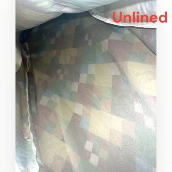 RARE TOUR-LAVA DENMARK geometric POP Dress HARLEQUIN PRINT white S crewneck LS - Picture 8 of 8